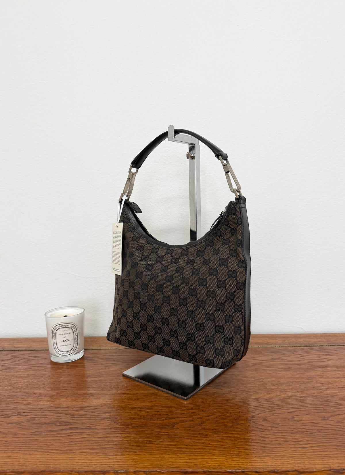Gucci GG Monogram Shoulder Bag Black
