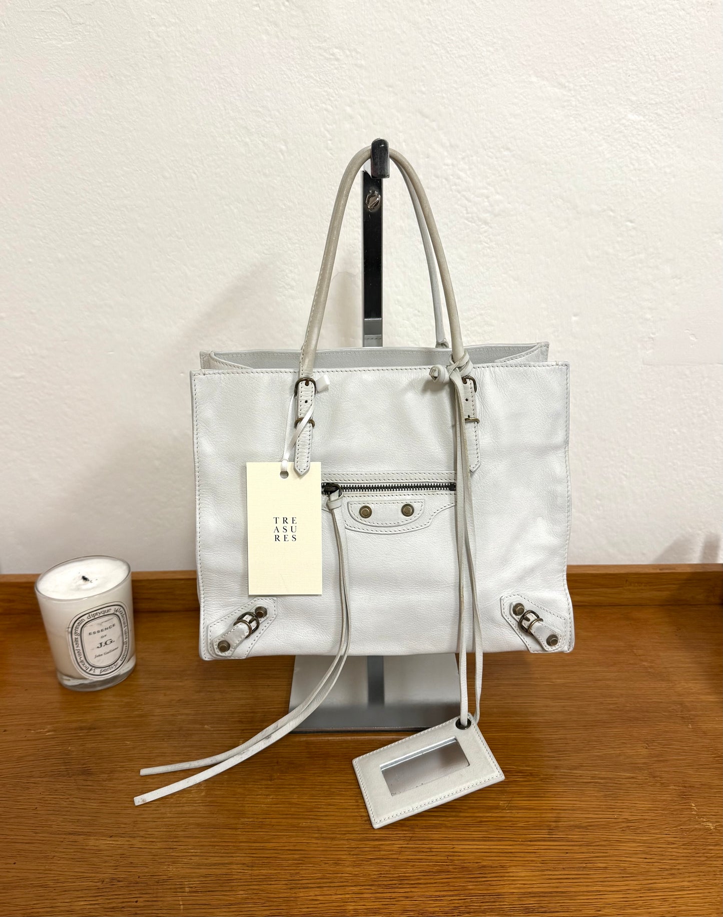 BALENCIAGA PAPIER WHITE BAG