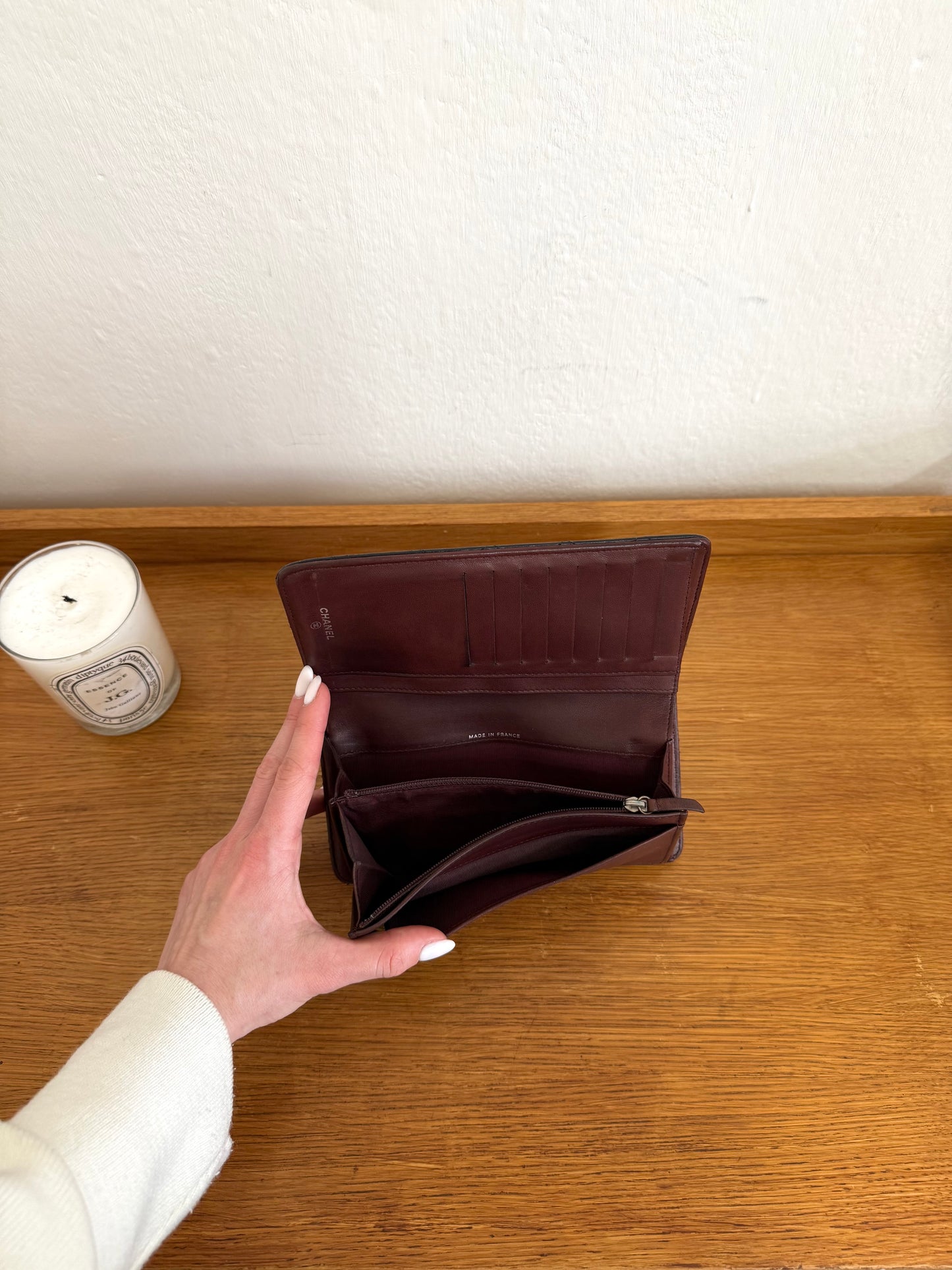 SERIES 10 CHANEL CLASSIC LONG WALLET LAMBSKIN BLACK