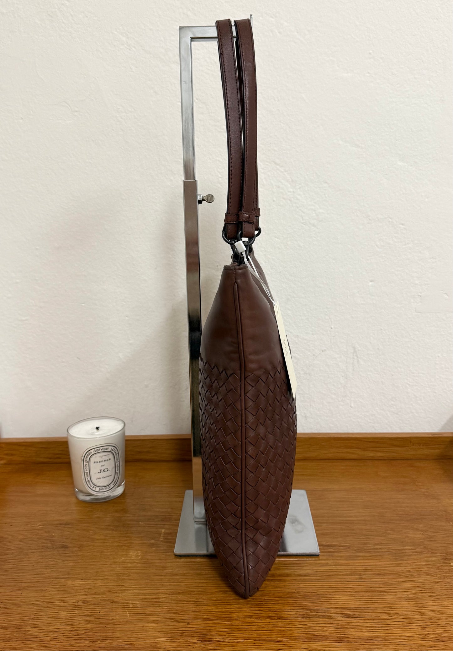 BOTTEGA VENETA INTRECCIATO SHOULDER BAG BROWN