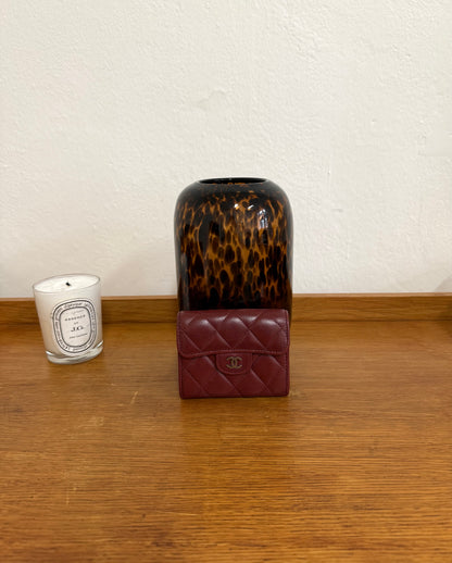 CHANEL MATELASSE QUILTED WALLET BURGUNDY