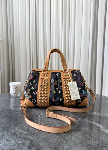 LV X TAKASHI MURAKAMI MONOGRAM MULTICOLOR COURTNEY MM NOIR