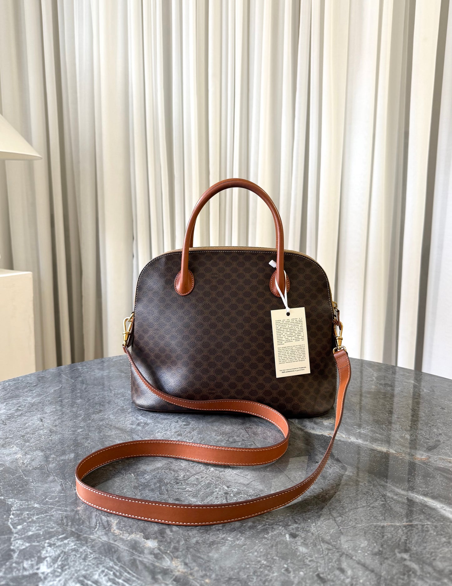 CELINE MACADAM TOP HANDLE BAG