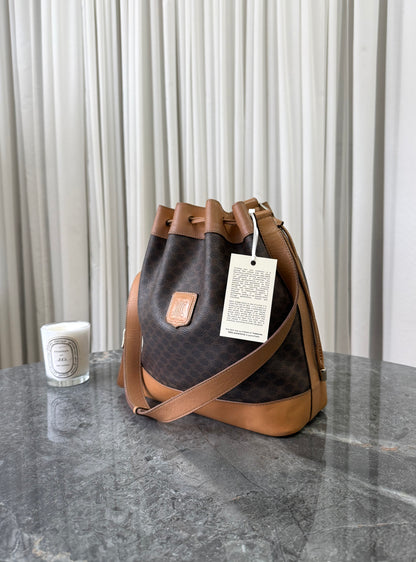 CELINE MACADAM BUCKET BAG