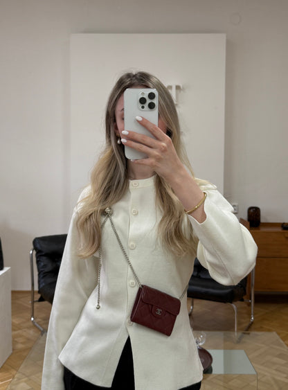 CHANEL MATELASSE QUILTED WALLET BURGUNDY