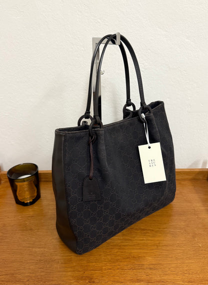 GUCCI GG SHOULDER BAG BLACK & POUCH TOM FORD ERA