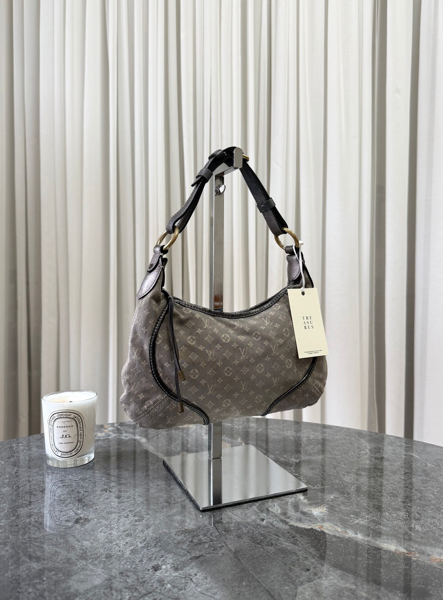 LOUIS VUITTON MONOGRAM MINI MANON SHOULDER BAG GREY