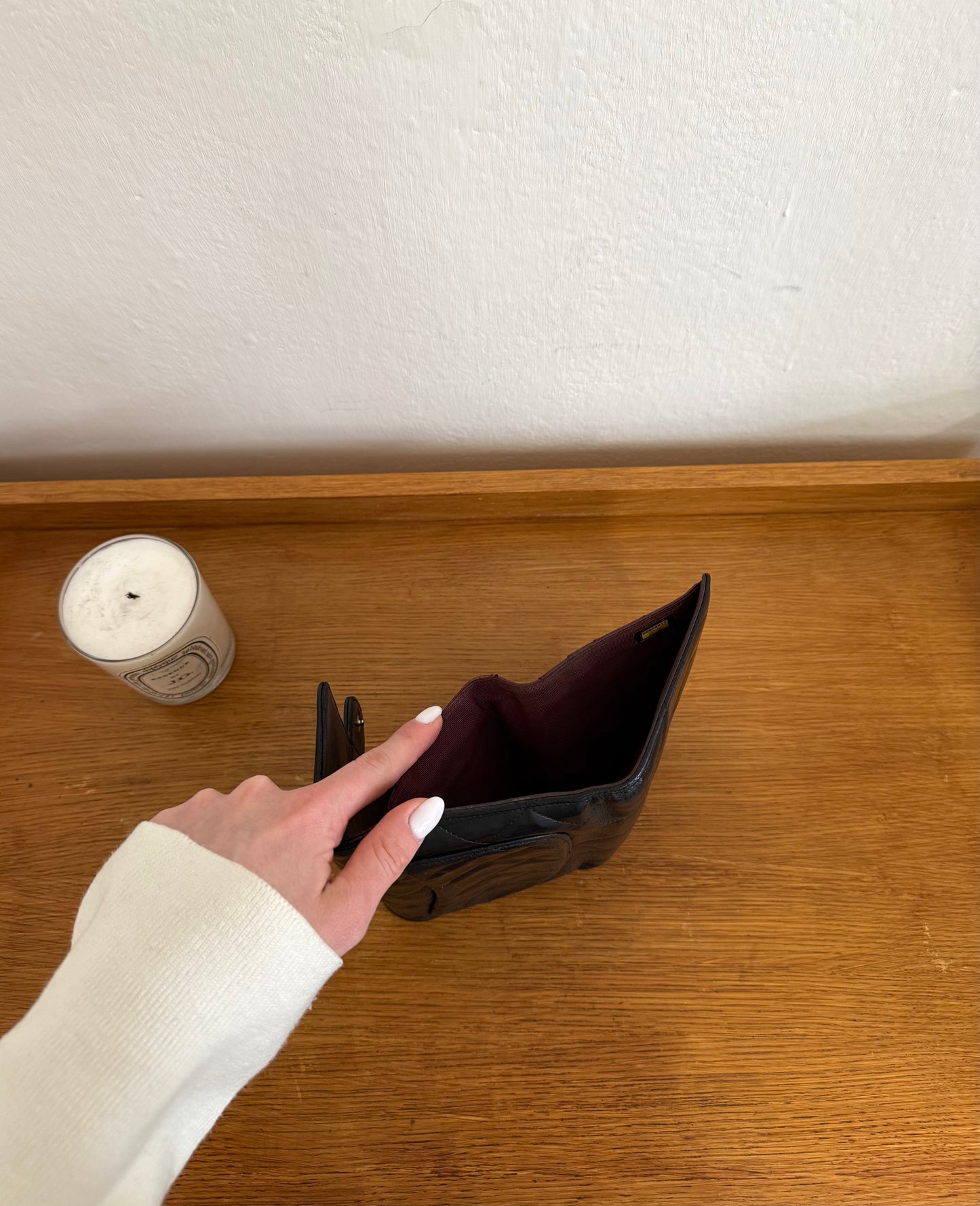 SERIES 11 CHANEL LONG WALLET LAMBSKIN BLACK