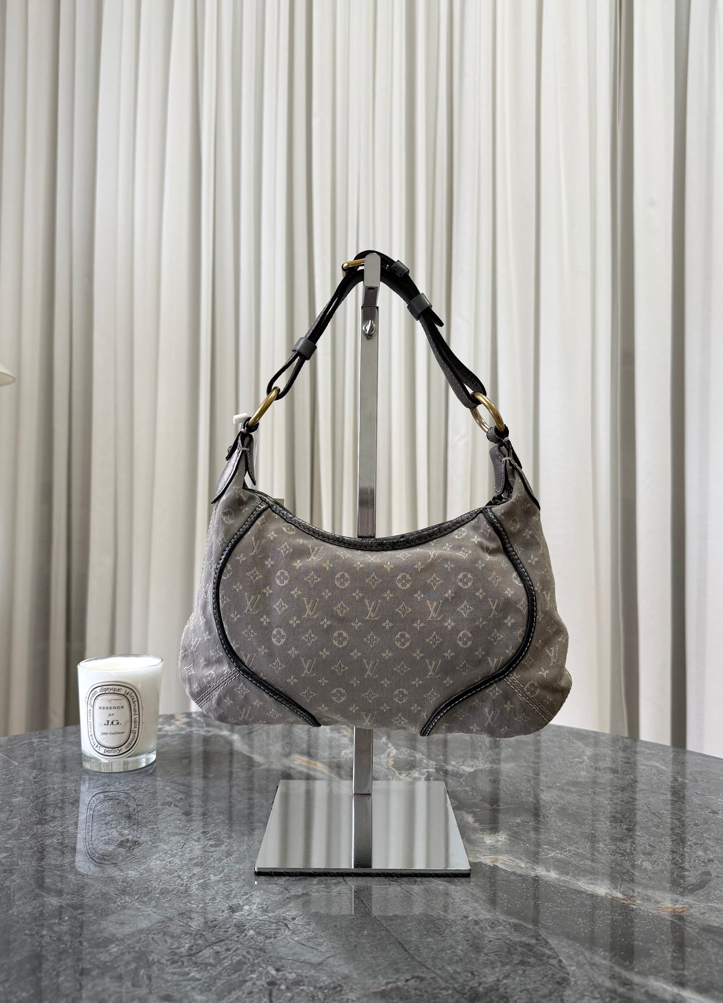 LOUIS VUITTON MONOGRAM MINI MANON SHOULDER BAG GREY