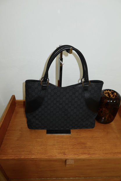 GUCCI GG MONOGRAM BLACK TOTE BAG