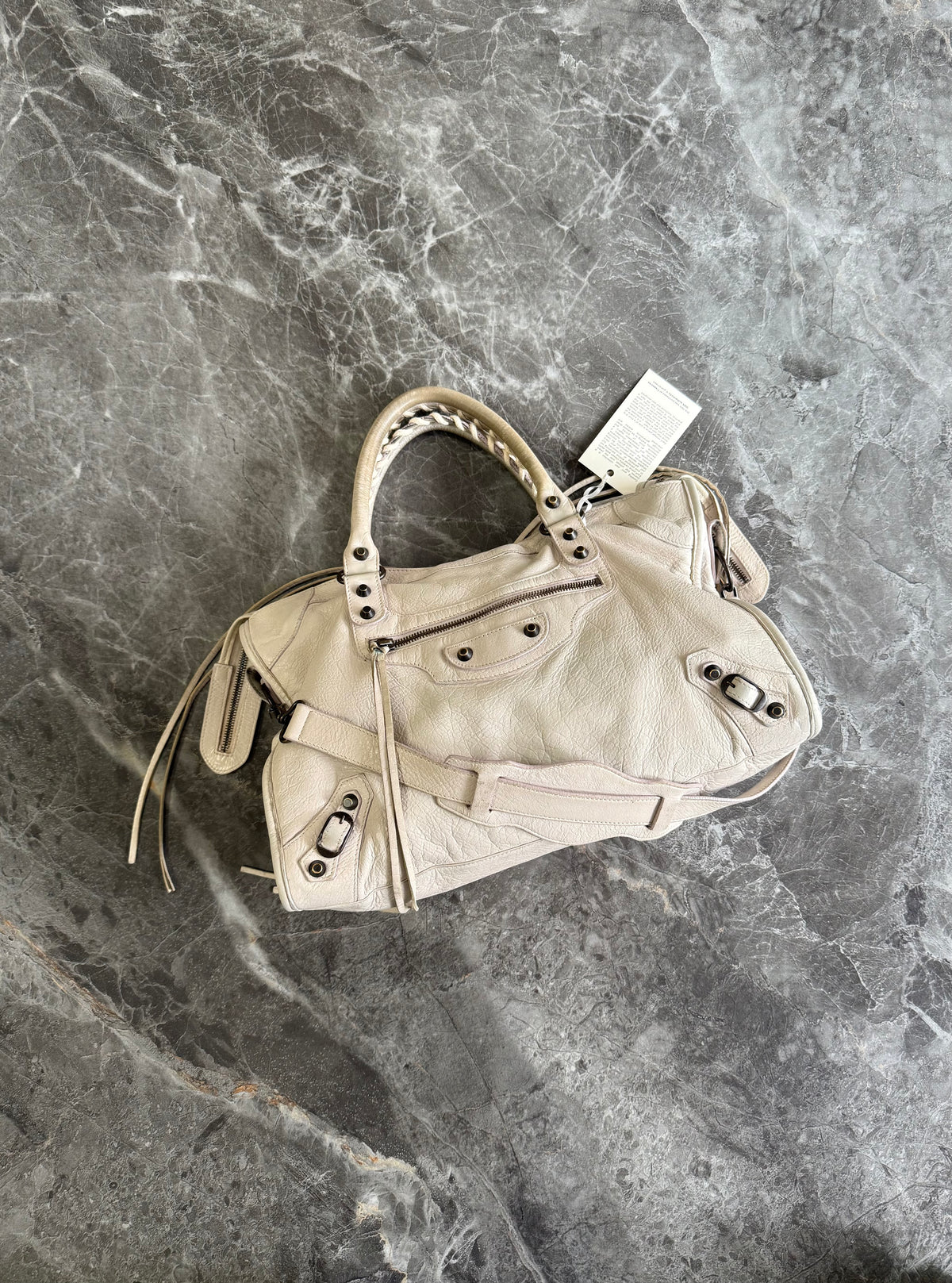 Balenciaga City Bag Cream Brass HW