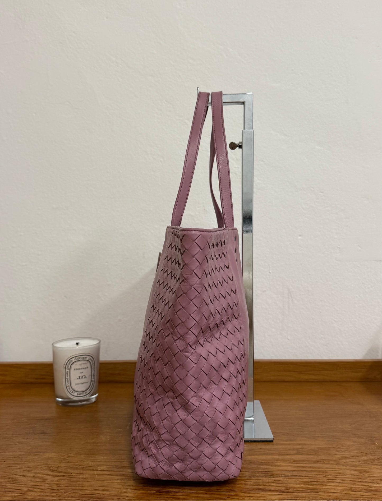 BOTTEGA VENETA INTRECCIATO TOTE SHOPPER BAG PINK