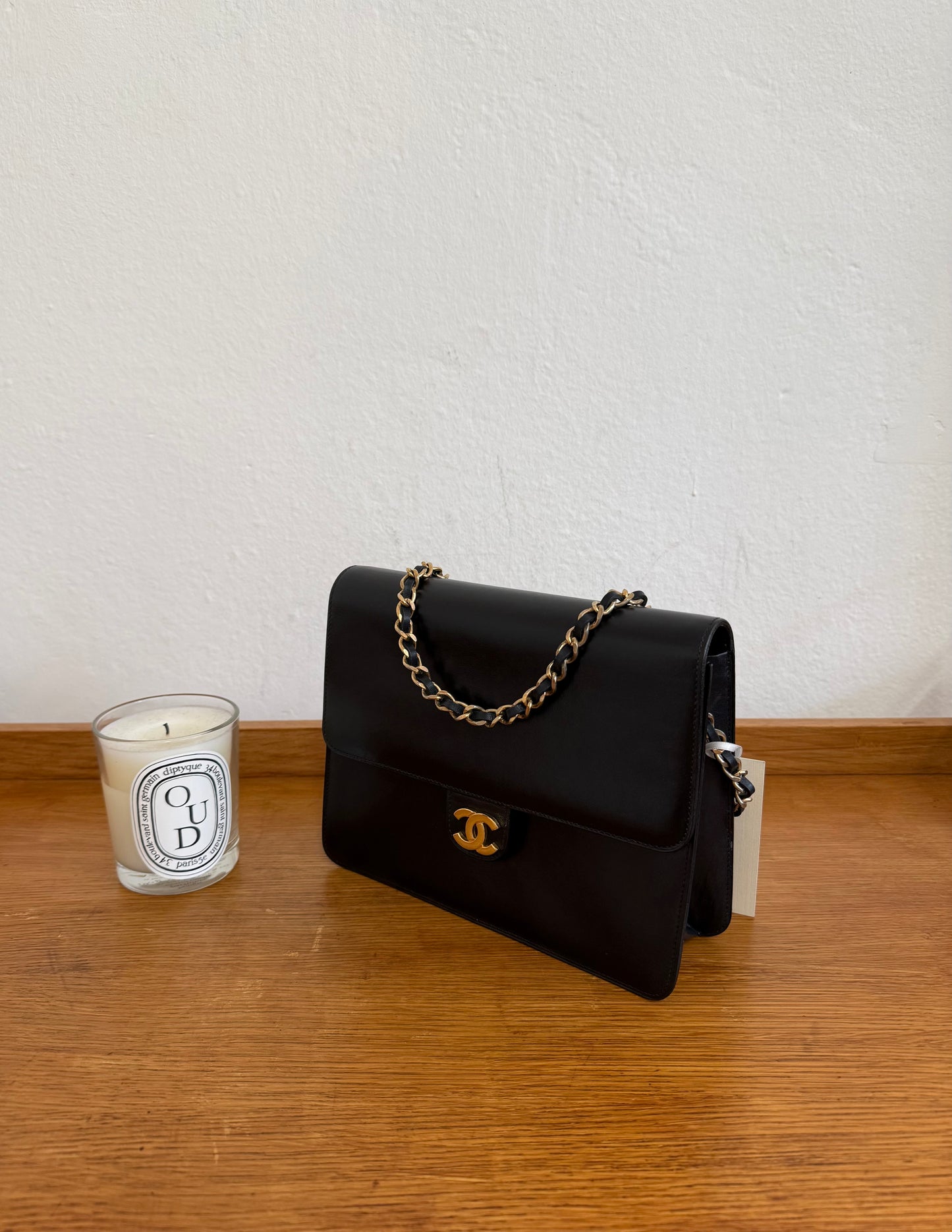 CHANEL BOX CALF FLAP BAG