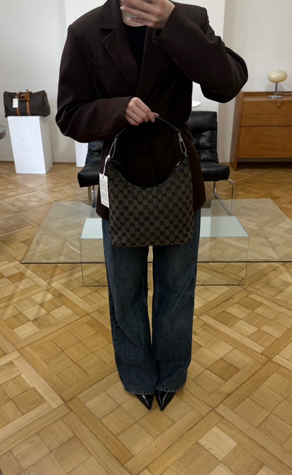 Gucci GG Monogram Shoulder Bag Black