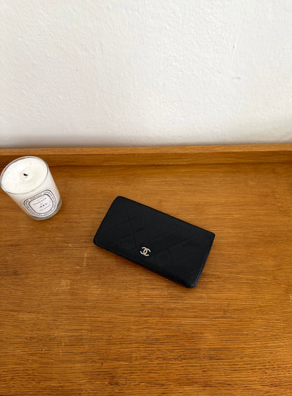 SERIES 11 CHANEL CLASSIC LONG WALLET LAMBSKIN BLACK