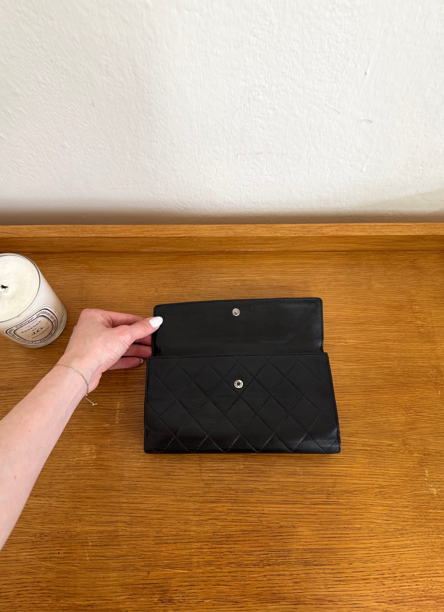 SERIES 14 CHANEL MATELASSE LONG WALLET BLACK
