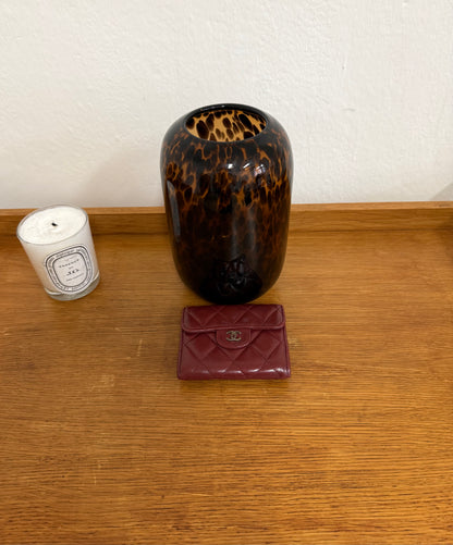 CHANEL MATELASSE QUILTED WALLET BURGUNDY