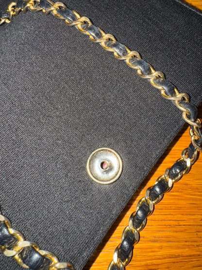 CHANEL JERSEY QUILTED FULL FLAP BAG