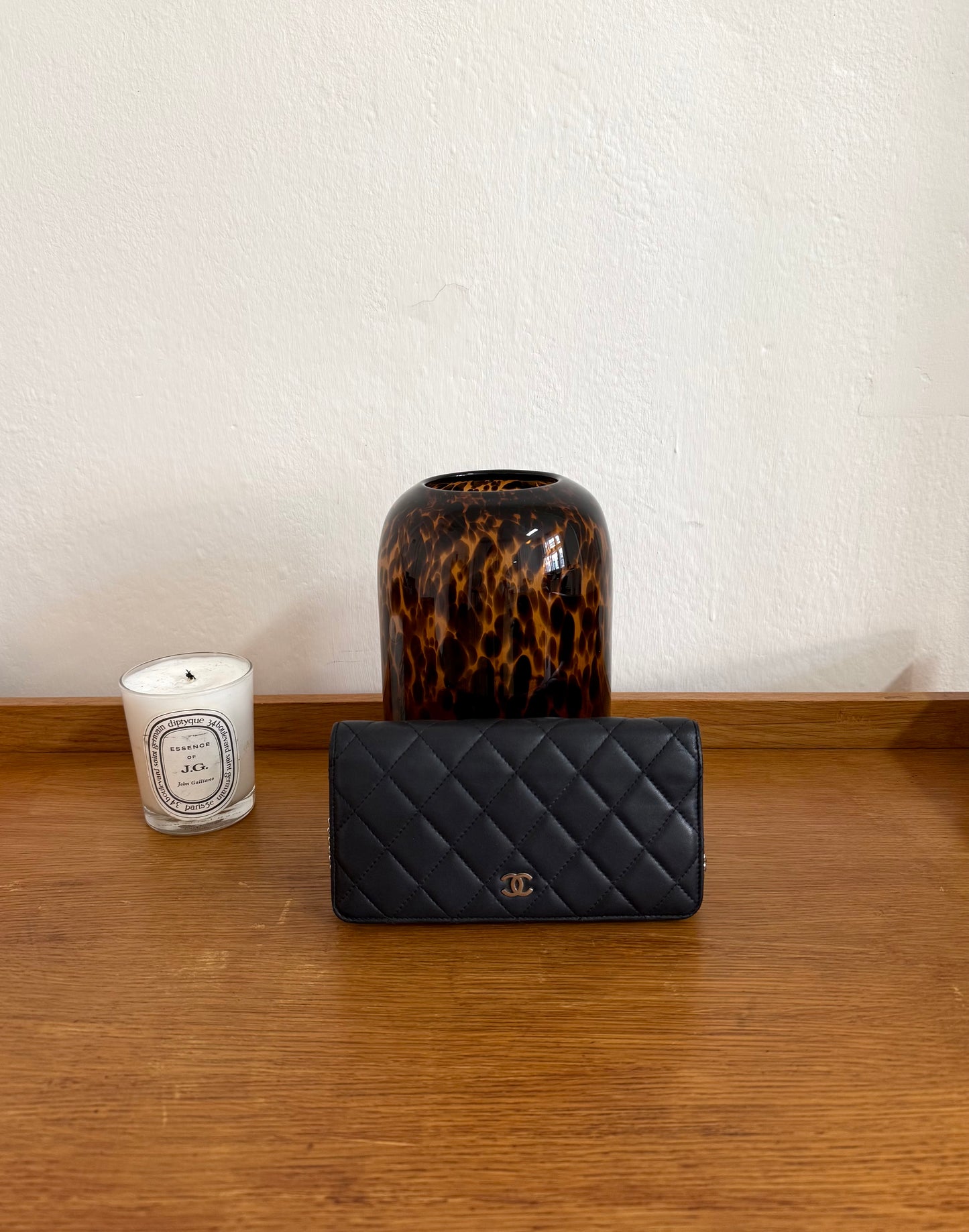 CHANEL CLASSIC LONG WALLET LAMBSKIN BLACK