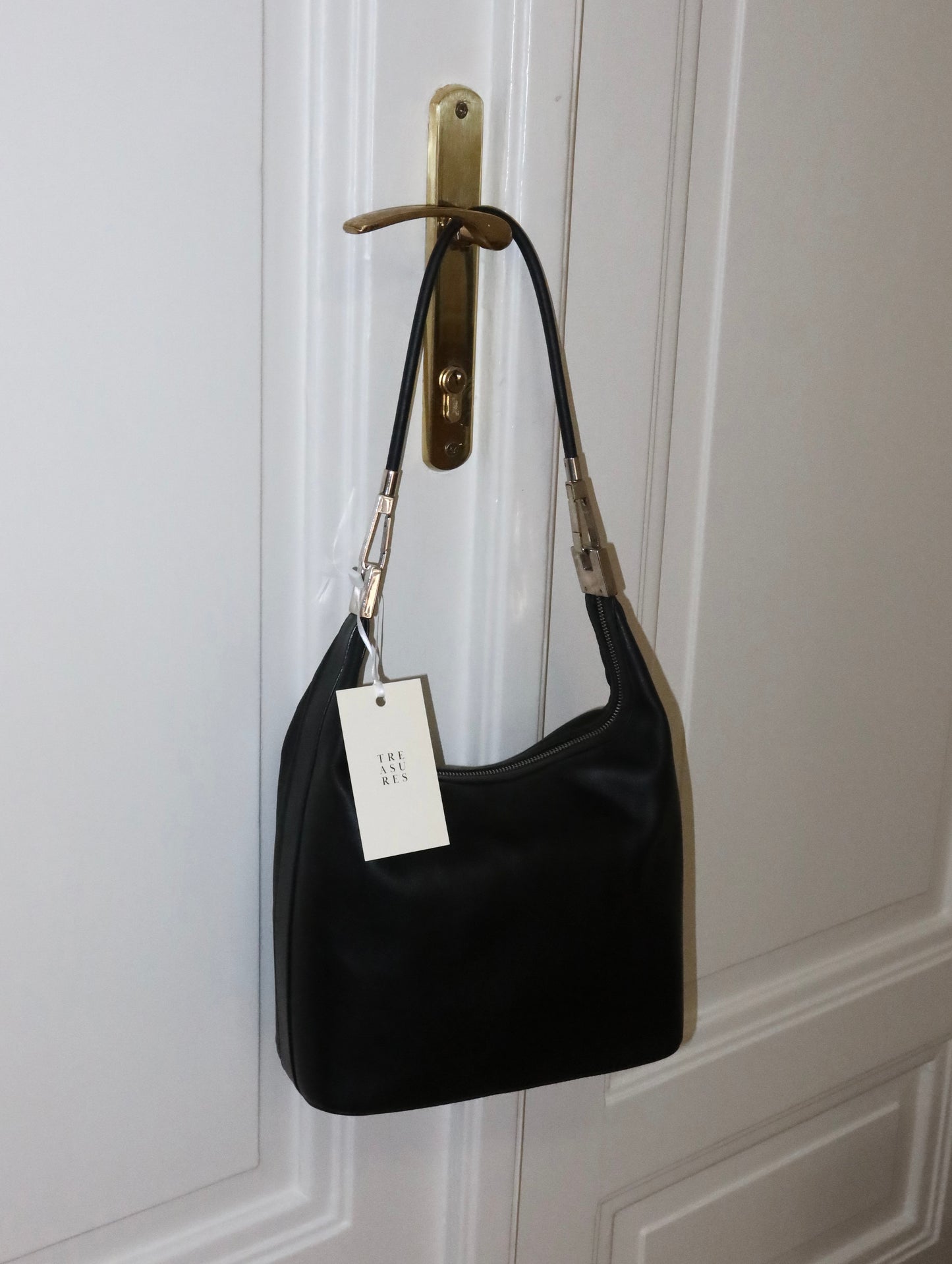 GUCCI LEATHER BLACK SHOULDER BAG BY TOM FORD