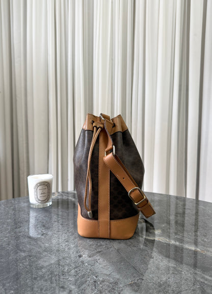 CELINE MACADAM BUCKET BAG & POUCH