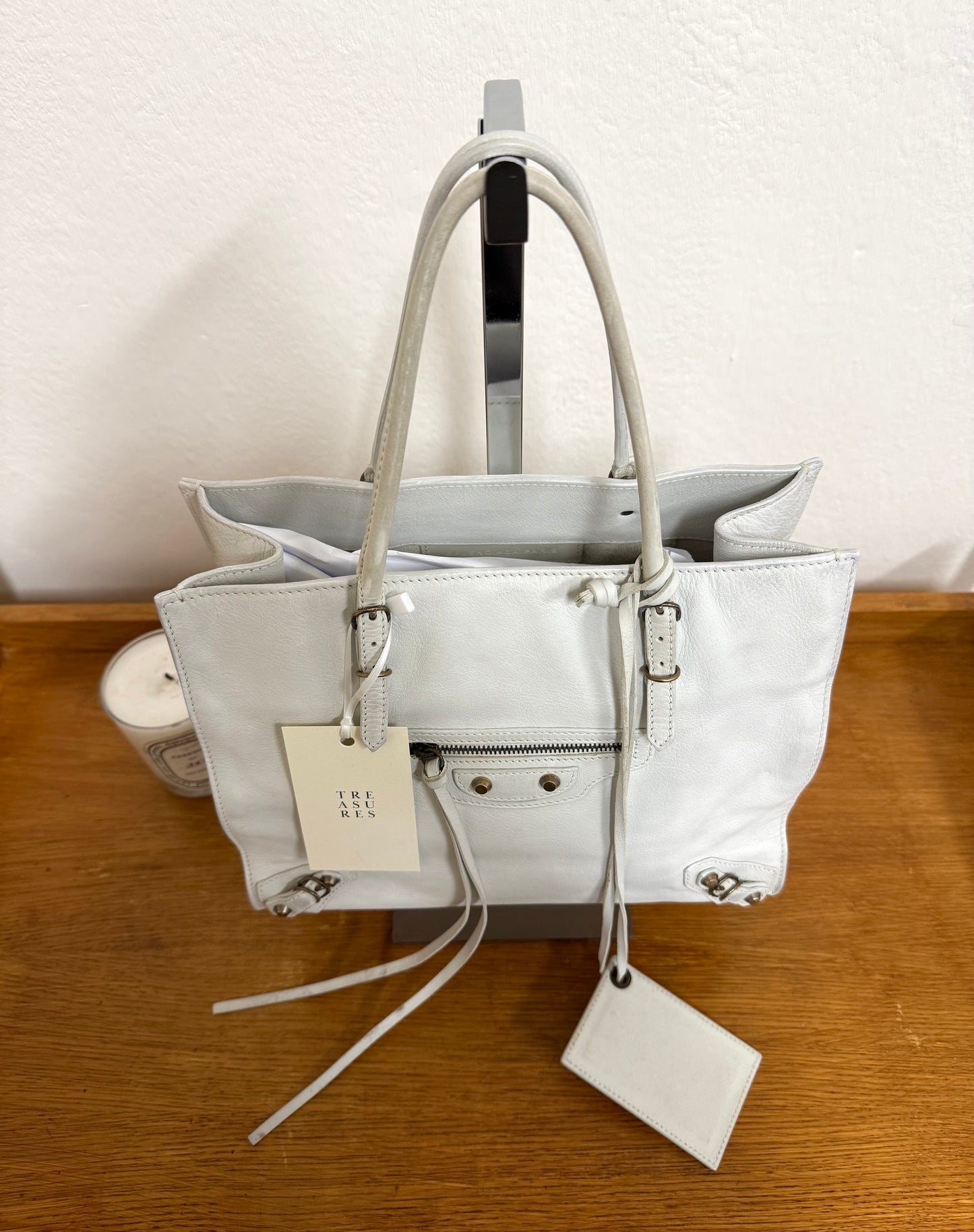 BALENCIAGA PAPIER WHITE BAG