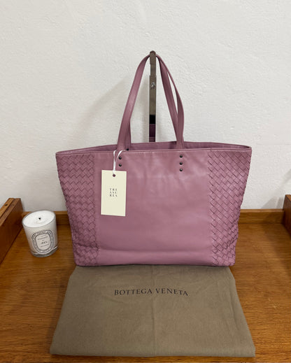 BOTTEGA VENETA INTRECCIATO TOTE SHOPPER BAG PINK