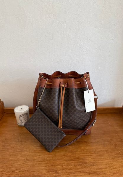 CELINE MACADAM BUCKET BAG & POUCH