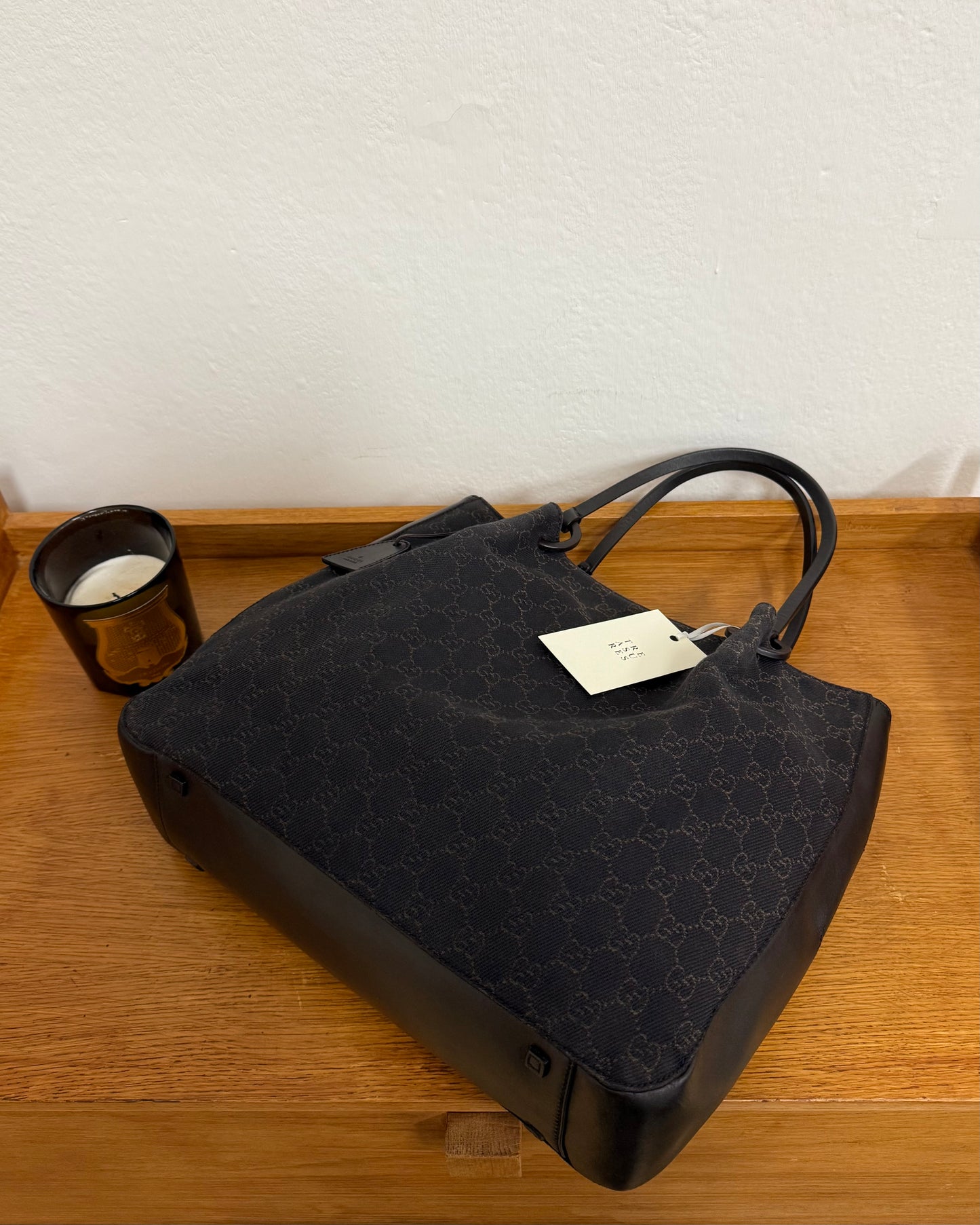 GUCCI GG SHOULDER BAG BLACK & POUCH TOM FORD ERA