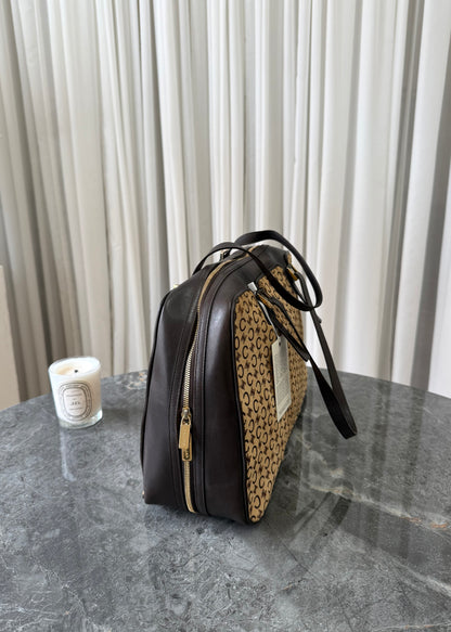 CELINE PONY HAIR CALECHE CC SHOULDER BAG