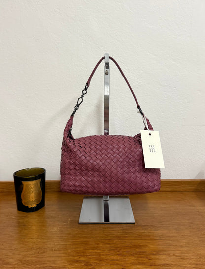 BOTTEGA VENETA INTRECCIATO SHOULDER BAG PINK