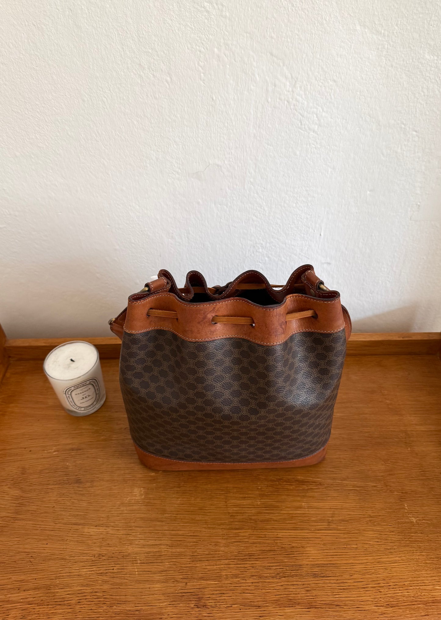 CELINE MACADAM BUCKET BAG & POUCH