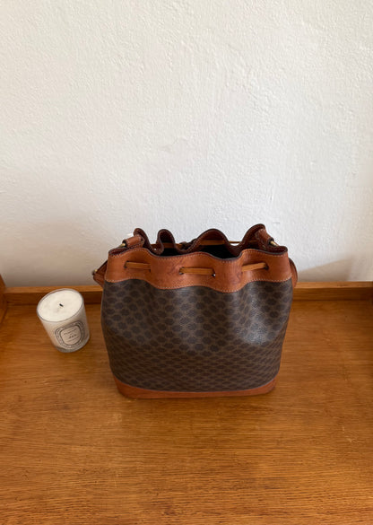 CELINE MACADAM BUCKET BAG & POUCH