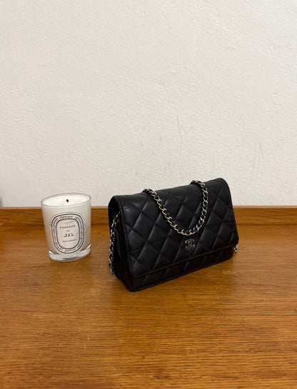 CHANEL WOC BLACK LAMBSKIN