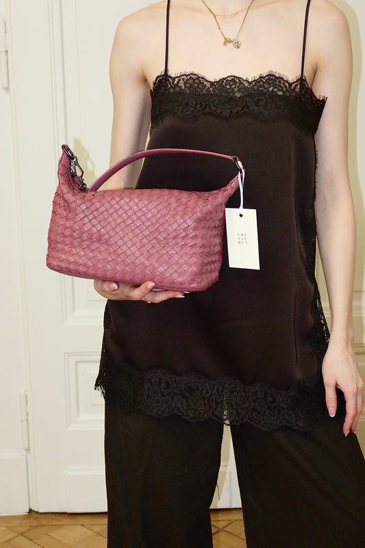 BOTTEGA VENETA INTRECCIATO SHOULDER BAG PINK