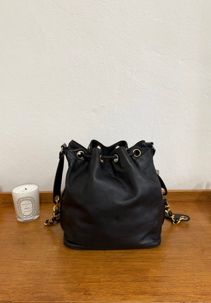 CHANEL BUCKET CC LOGO & POUCH