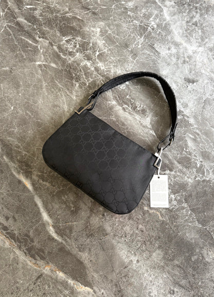 Gucci hobo z černého GG canvasu se stříbrným hardwarem, foto 9