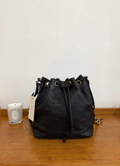 CHANEL BUCKET CC LOGO & POUCH