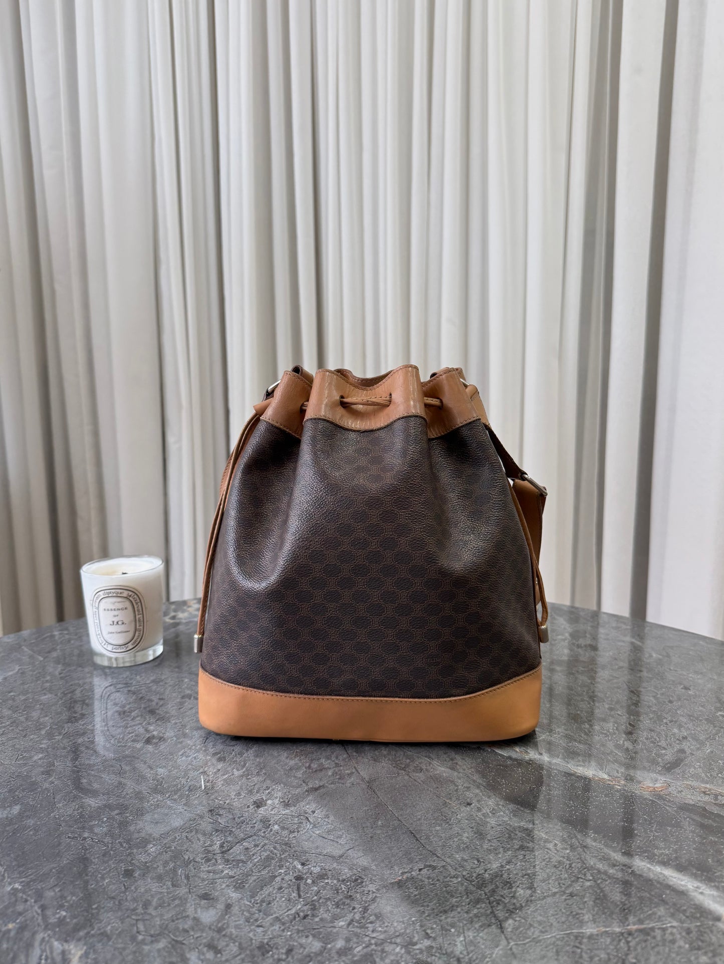 CELINE MACADAM BUCKET BAG
