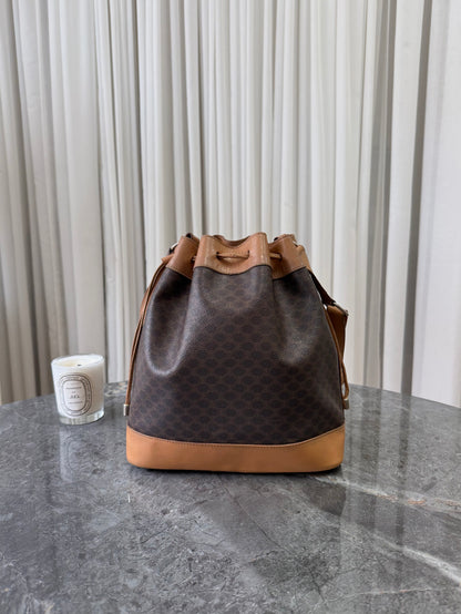 CELINE MACADAM BUCKET BAG