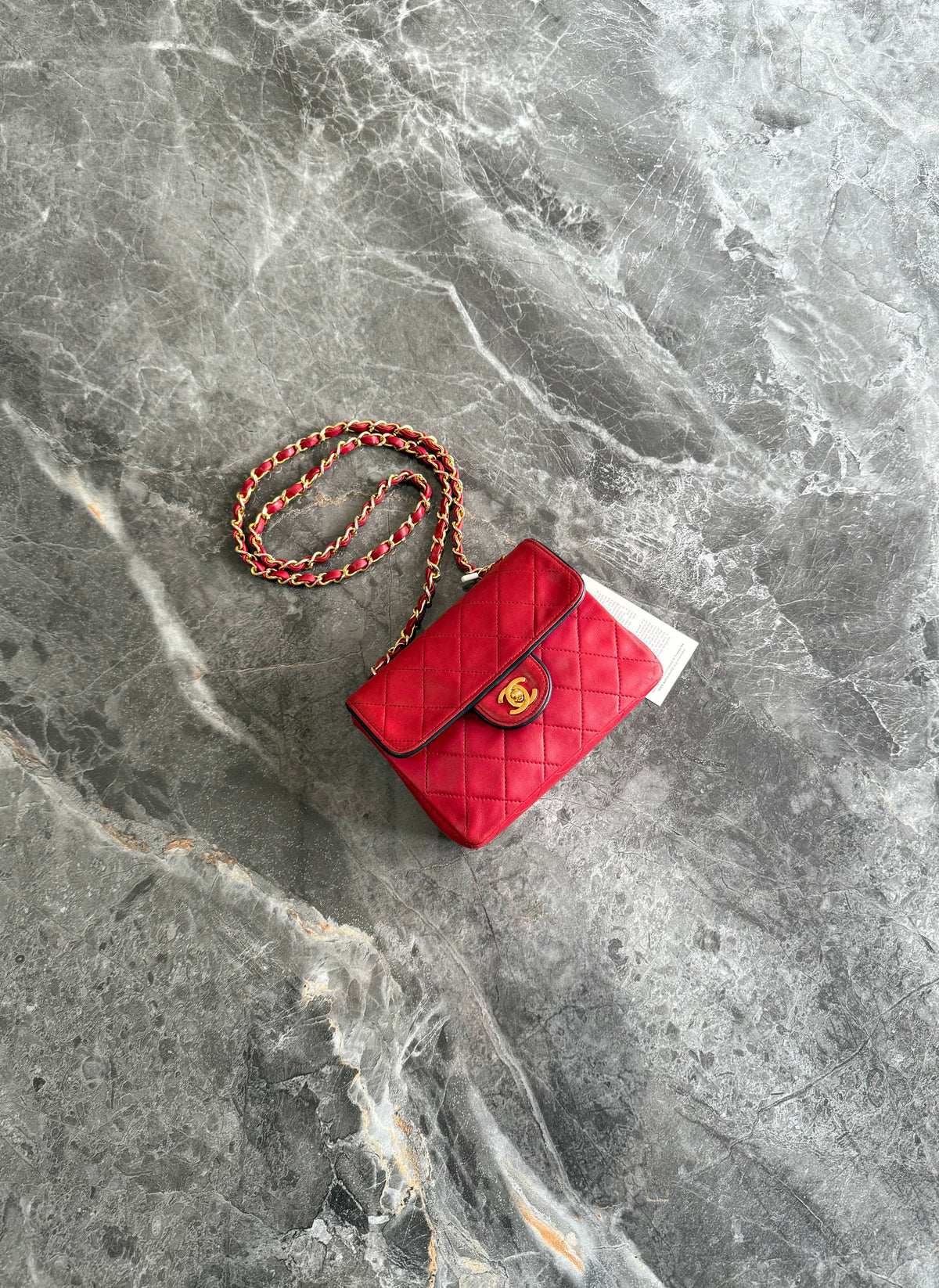 Chanel Red Timeless Classic Single Flap 17 Lambskin 24K Gold HW