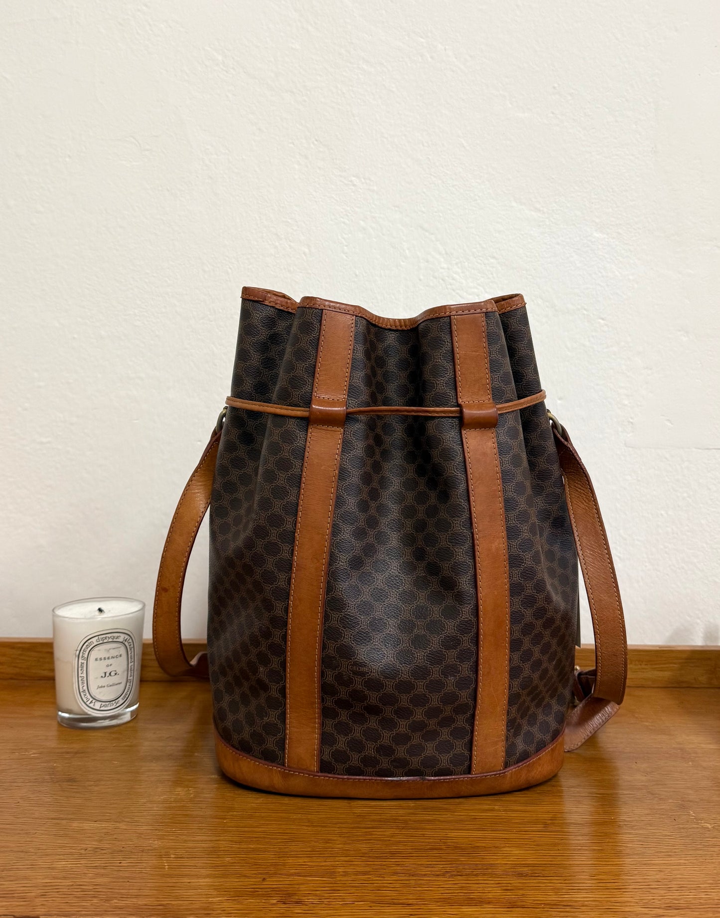 CELINE MACADAM BUCKET BAG