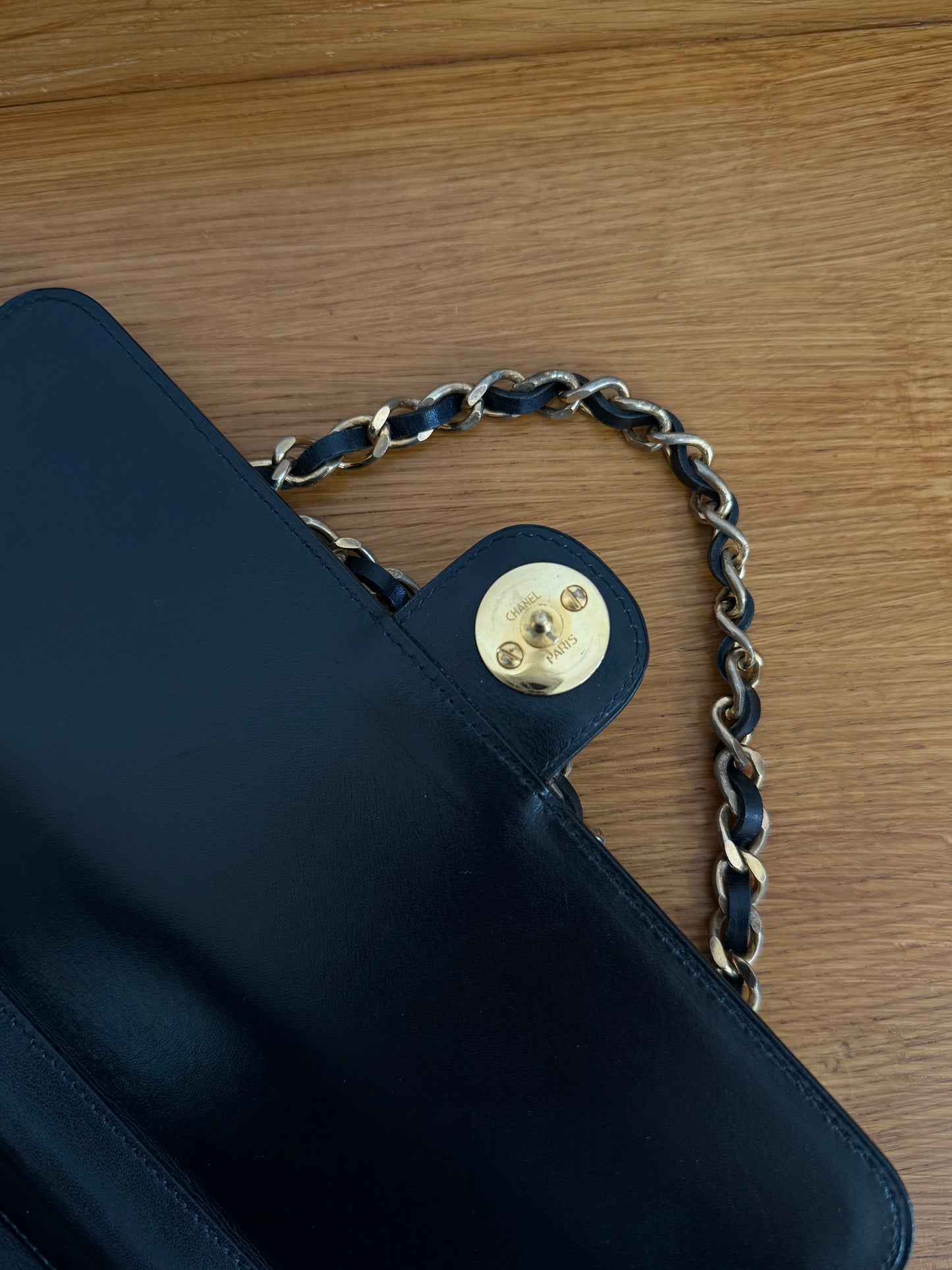 CHANEL BOX CALF FLAP BAG