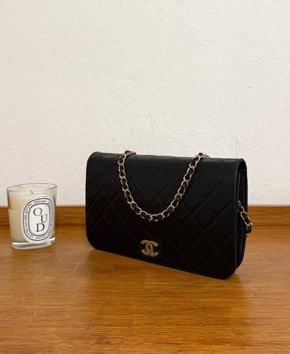 CHANEL FULL FLAP LAMBSKIN BLACK