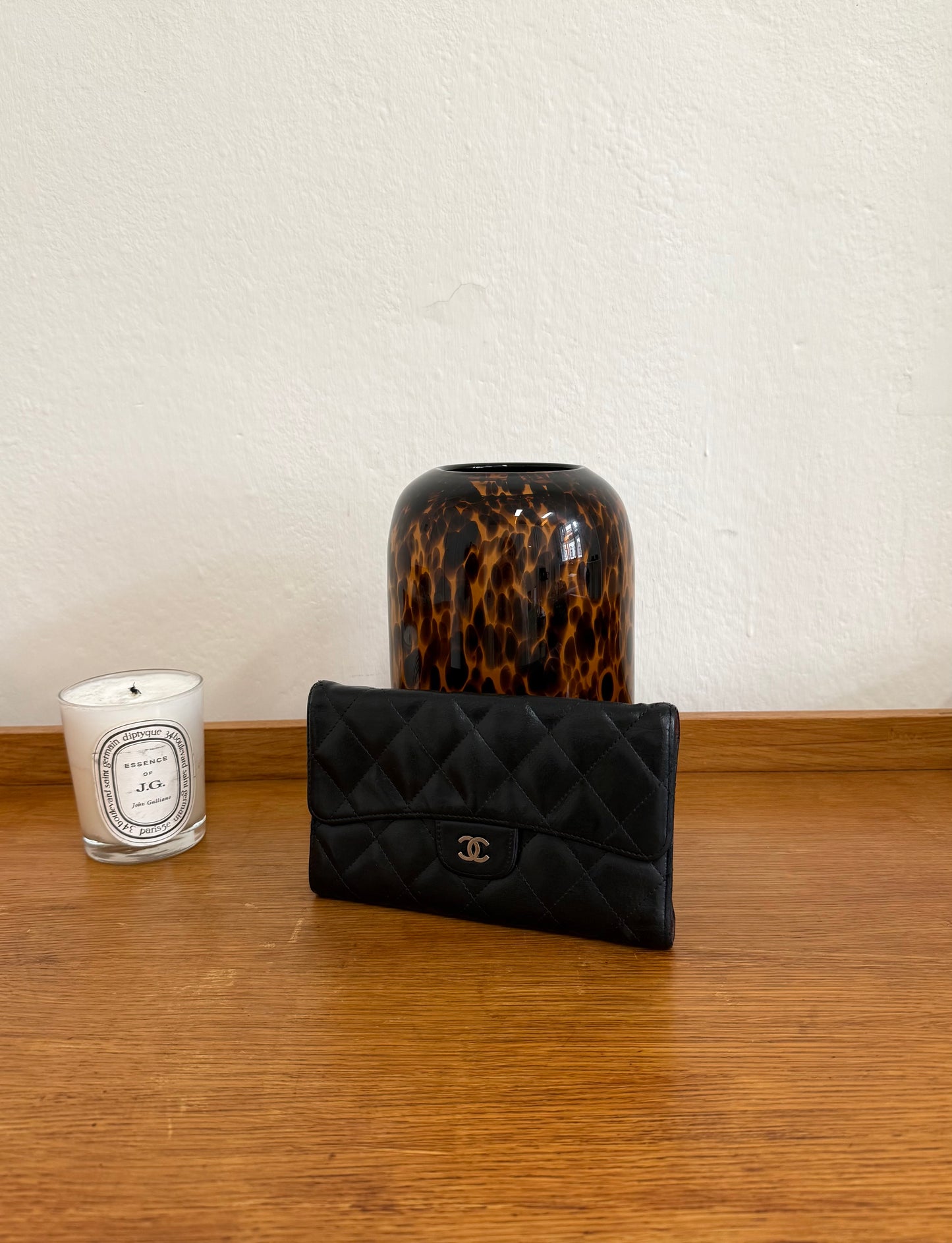 SERIES 11 CHANEL LONG WALLET LAMBSKIN BLACK