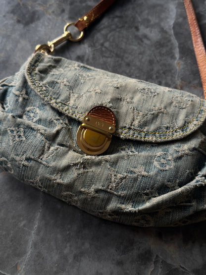 LV Monogram Denim Mini Pleaty
