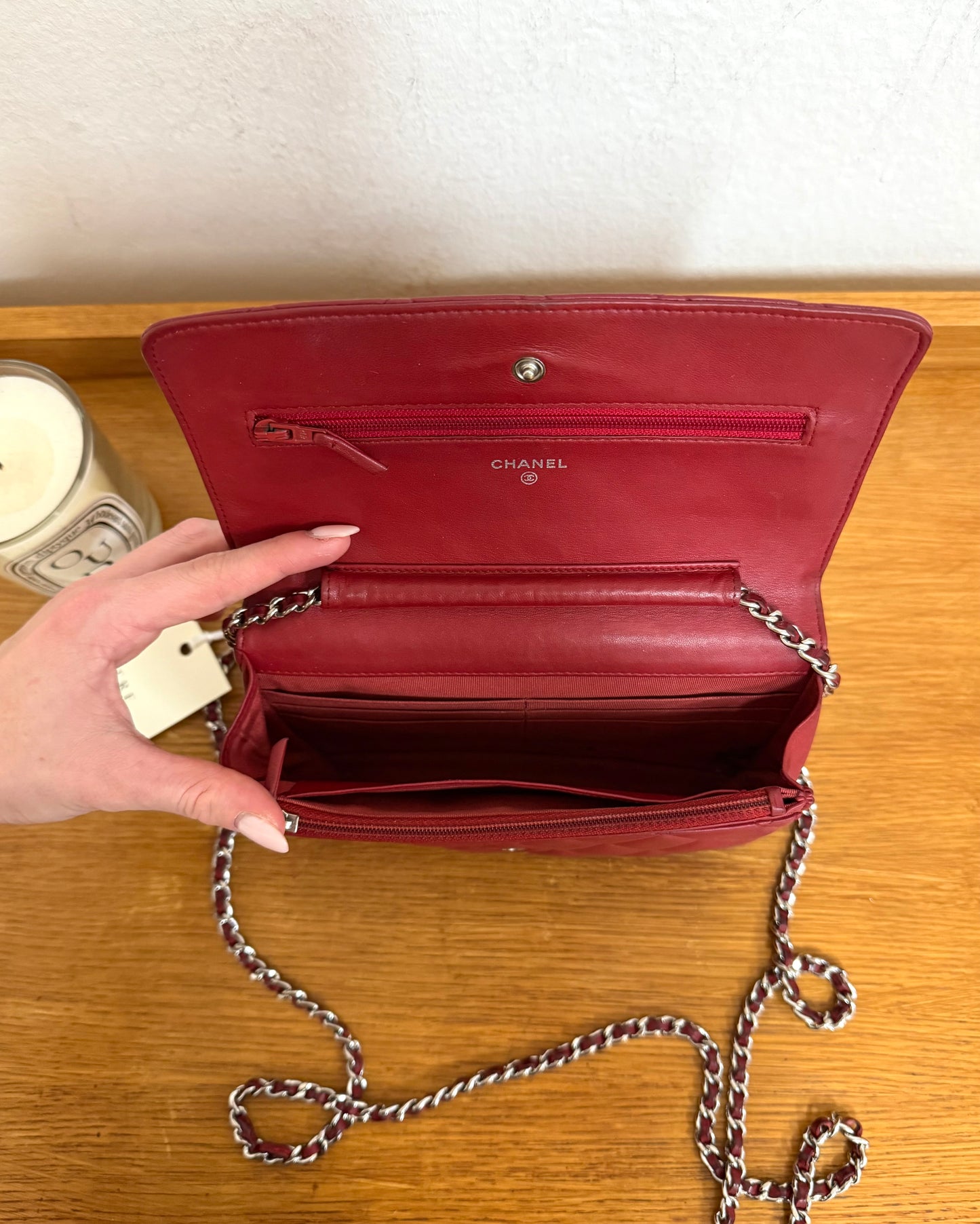 CHANEL WOC RED LAMBSKIN