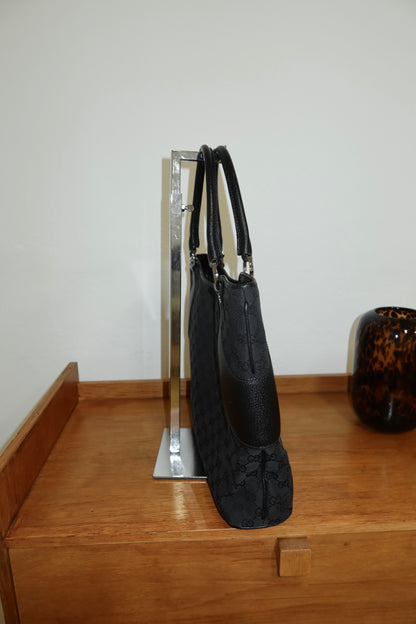 GUCCI GG MONOGRAM BLACK TOTE BAG