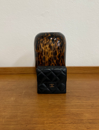 CHANEL MINI WALLET LAMBSKIN BLACK SERIES 10