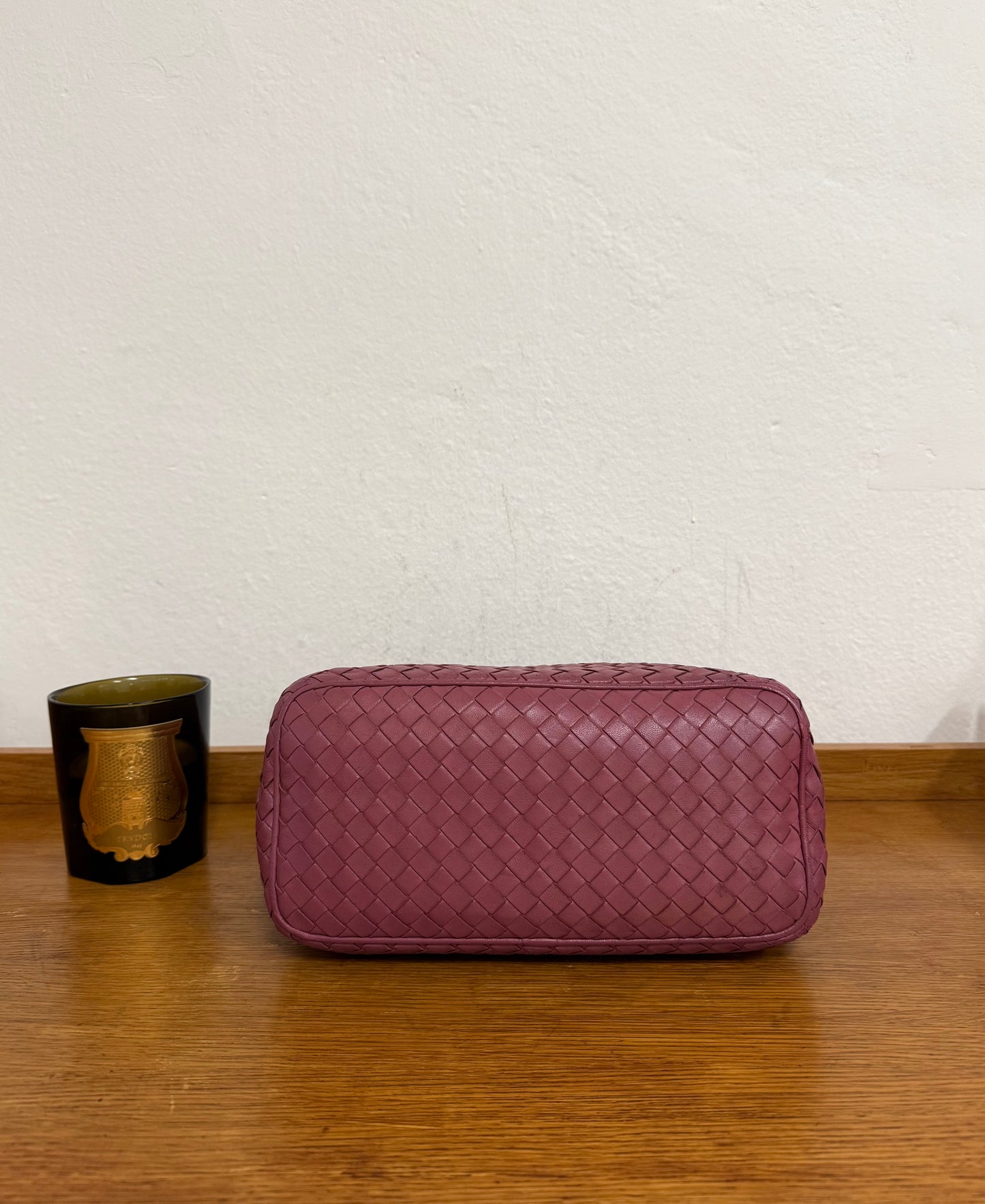 BOTTEGA VENETA INTRECCIATO SHOULDER BAG PINK